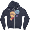 hot bear balloon Zipper Hoodie