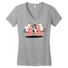 piggybacks and chicken fights Women's V-Neck T-Shirt