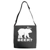 new bear deer beer funny Adjustable Strap Totes