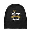 kings are born in april Baby Beanies
