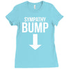 sympathy bump novelty beer belly Ladies Fitted T-Shirt