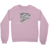 some game involving falling blocks in the style of m.c. escher Crewneck Sweatshirt