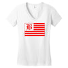 b red Women's V-Neck T-Shirt