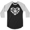 cat love paw 3/4 Sleeve Shirt