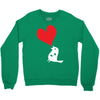 bird love heart animal graph note music party pop art gift Crewneck Sweatshirt