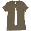 skinny white tie Ladies Fitted T-Shirt