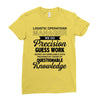 logistic operator manager we do precision guess work based on unreliab Ladies Fitted T-Shirt