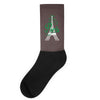 paris script eiffel tower french france Socks