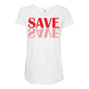 save red Maternity Scoop Neck T-shirt