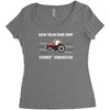 case ih red tractor boy comin' through Women's Triblend Scoop T-shirt
