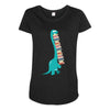book dinosaurs Maternity Scoop Neck T-shirt