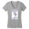 keep left shark Women's V-Neck T-Shirt