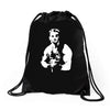 predator arnie cool Drawstring Bags