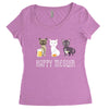happy meowr Women's Triblend Scoop T-shirt