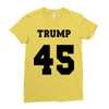 Trump 45 jersey number Ladies Fitted T-Shirt