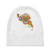 women's sugar skull purple Baby Beanies