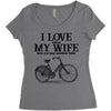 i love when my wife lets me buy another bike Women's Triblend Scoop T-shirt