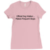 funny t shirt official dog walker. Ladies Fitted T-Shirt