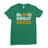 blood sweat Ladies Fitted T-Shirt