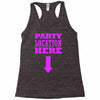 party location here Racerback Tank