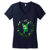 DABBİNG LEPRECHAUN Women's V-Neck T-Shirt