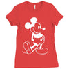 mouse screen print Ladies Fitted T-Shirt
