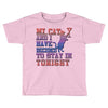 my cat and i stay in tonight Toddler T-shirt