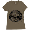 ask me why i'm lazy sloth! Ladies Fitted T-Shirt