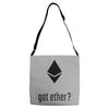 got ether ? Adjustable Strap Totes