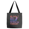 my cat and i stay in tonight Tote Bags