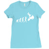 moto cross free style evolution cool Ladies Fitted T-Shirt