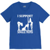 i support single moms V-Neck Tee