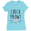 CHECK MEOWT CAT Ladies Fitted T-Shirt