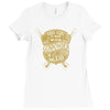 this girl is made of gun powder and lead Ladies Fitted T-Shirt