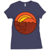 sunset circle Ladies Fitted T-Shirt