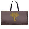 tribal print elephant geometric gold animals cool Weekender Totes