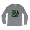 real men love cats, funny quote Long Sleeve Shirts