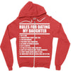 rules for dating my daughter Zipper Hoodie