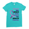 supporting the fighter, admiring the survivors, honoring the taken Ladies Fitted T-Shirt