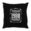 vintage made in 1980 perfectly aged a living legend Throw Pillow