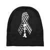 fallen soldier ribbon never forget military Baby Beanies