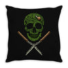 skull grass Throw Pillow