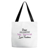 Dear Parents Tag You're It Love Teachers Women's Tote Bags