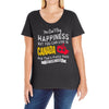 you can't buy happiness but you can live in canada Ladies Curvy T-Shirt