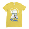 Some Girls Love Diamonds This Girl Loves Balls Ladies Fitted T-Shirt