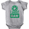i shoot raw photography camera photograph Baby Onesie