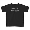 what do you mean 2016 tour Toddler T-shirt