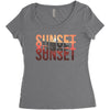 Sunset Women's Triblend Scoop T-shirt