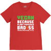 Vegan Because Plant Powered Badass V-Neck Tee