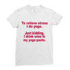 drink wine in ractangle Ladies Fitted T-Shirt
